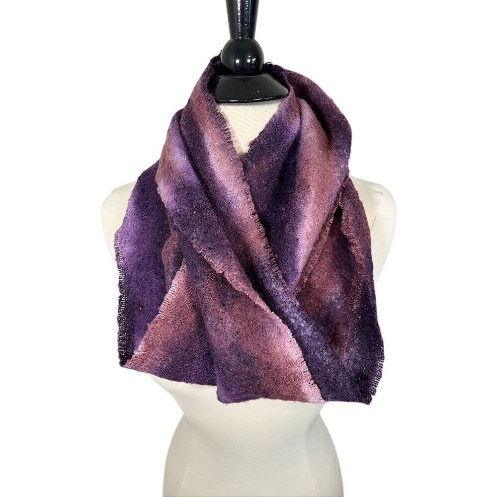 Pure Jill Color Infinity Scarf Purple Cozy‎ Fuzzy Boho Western Preppy Ombre Chic